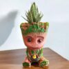 Zebra plant with Brown Groot Big Planter - Image 3